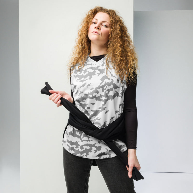 Barvikha Snow Russian CAMO Unisex Basketball Jersey