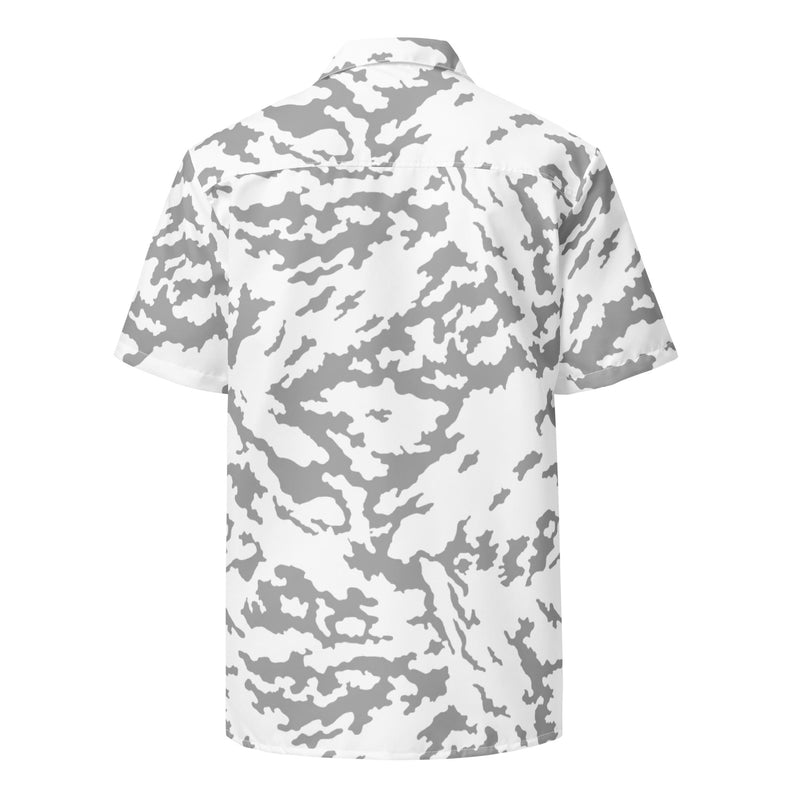 Barvikha Snow Russian CAMO Unisex Short-Sleeve Button Shirt - Button-Up