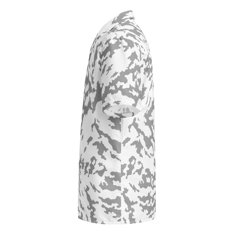 Barvikha Snow Russian CAMO Unisex Short-Sleeve Button Shirt - Button-Up