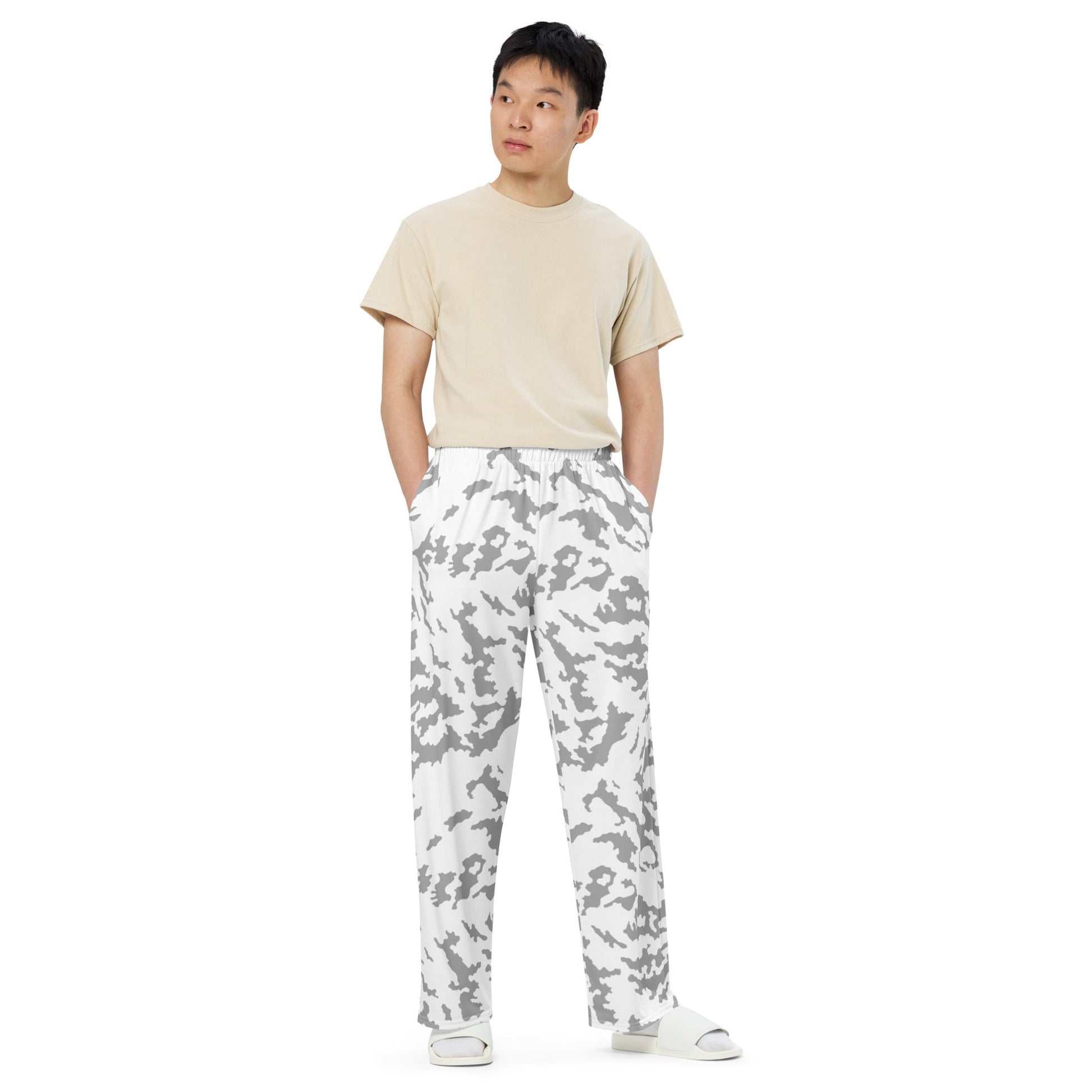 Russian Barvikha Red Dawn Snow Movie CAMO unisex wide-leg pants - Wide-leg Pants