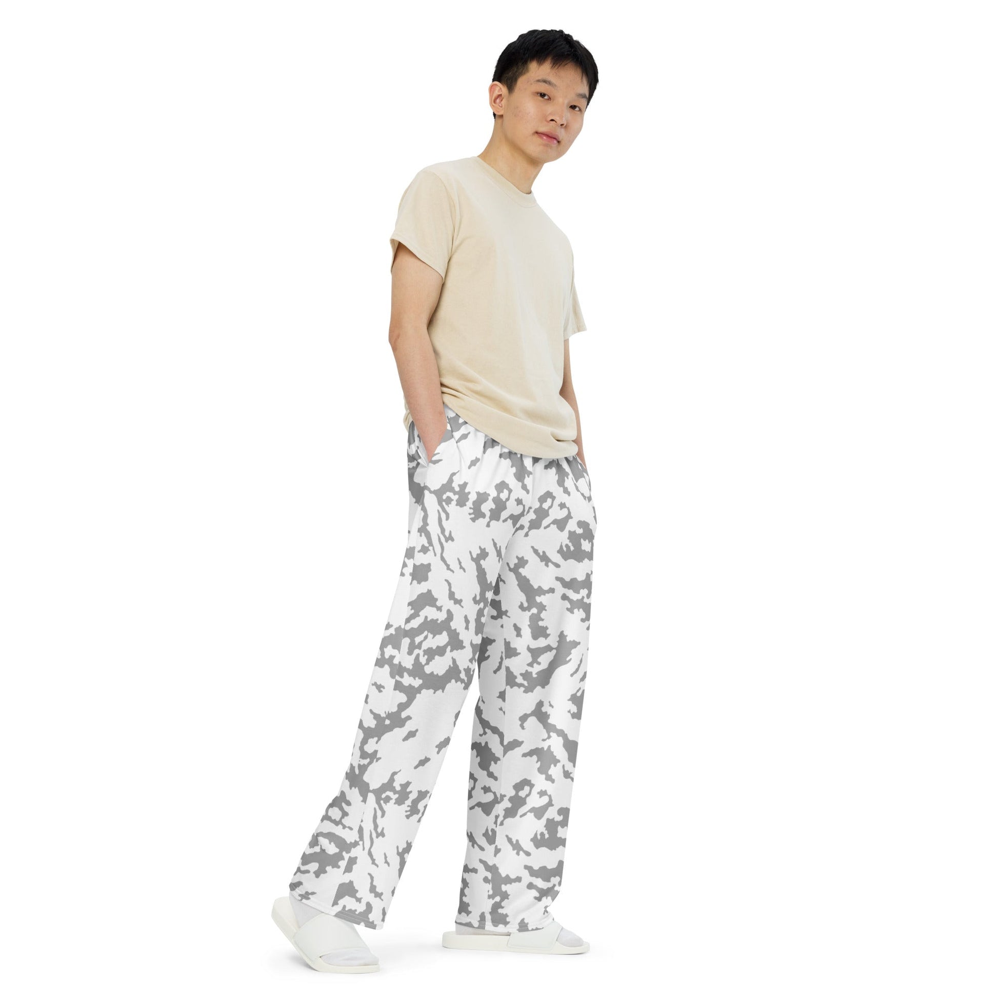 Russian Barvikha Red Dawn Snow Movie CAMO unisex wide-leg pants - Wide-leg Pants