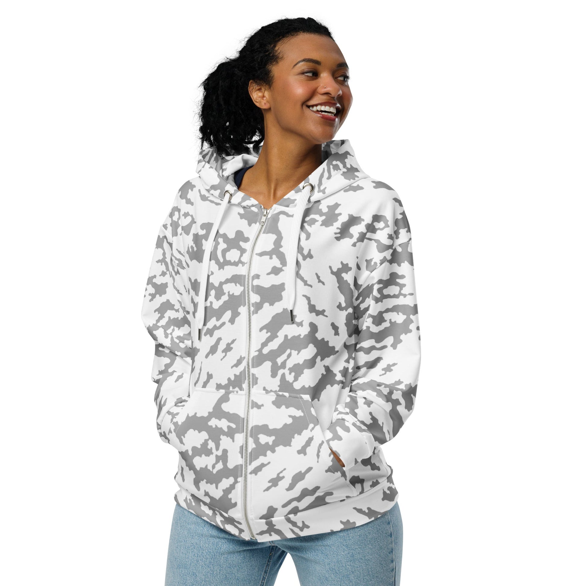 Russian Barvikha Red Dawn Snow Movie CAMO Unisex Zip Hoodie
