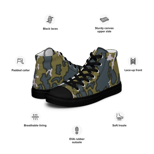 Russian Barvikha Tundra CAMO Mens high top canvas shoes - High Top Canvas Shoes