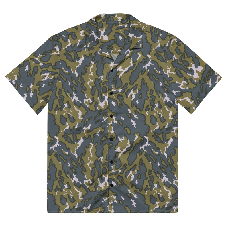 Barvikha Tundra Russian CAMO Unisex Short-Sleeve Button Shirt - 2XS - Button-Up