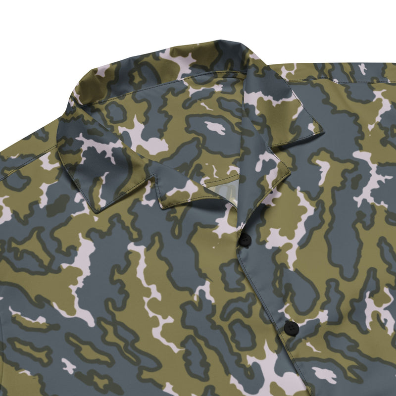 Barvikha Tundra Russian CAMO Unisex Short-Sleeve Button Shirt - Button-Up
