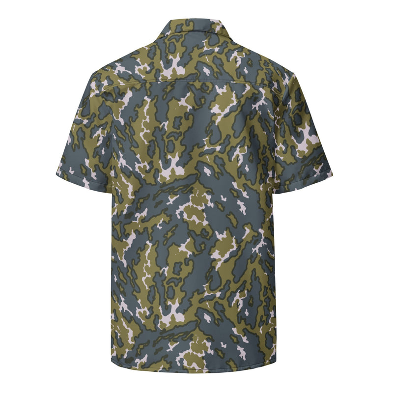 Barvikha Tundra Russian CAMO Unisex Short-Sleeve Button Shirt - Button-Up