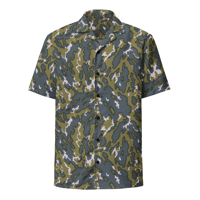 Barvikha Tundra Russian CAMO Unisex Short-Sleeve Button Shirt - Button-Up