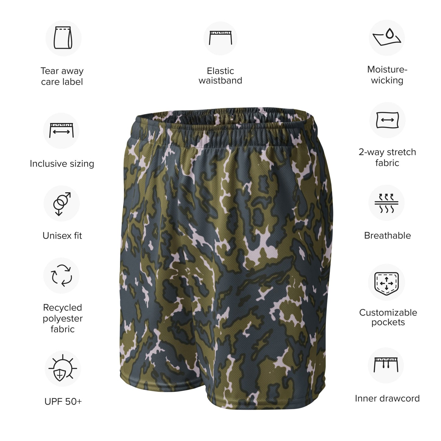 Russian Barvikha Tundra CAMO Unisex mesh shorts - Mesh Shorts