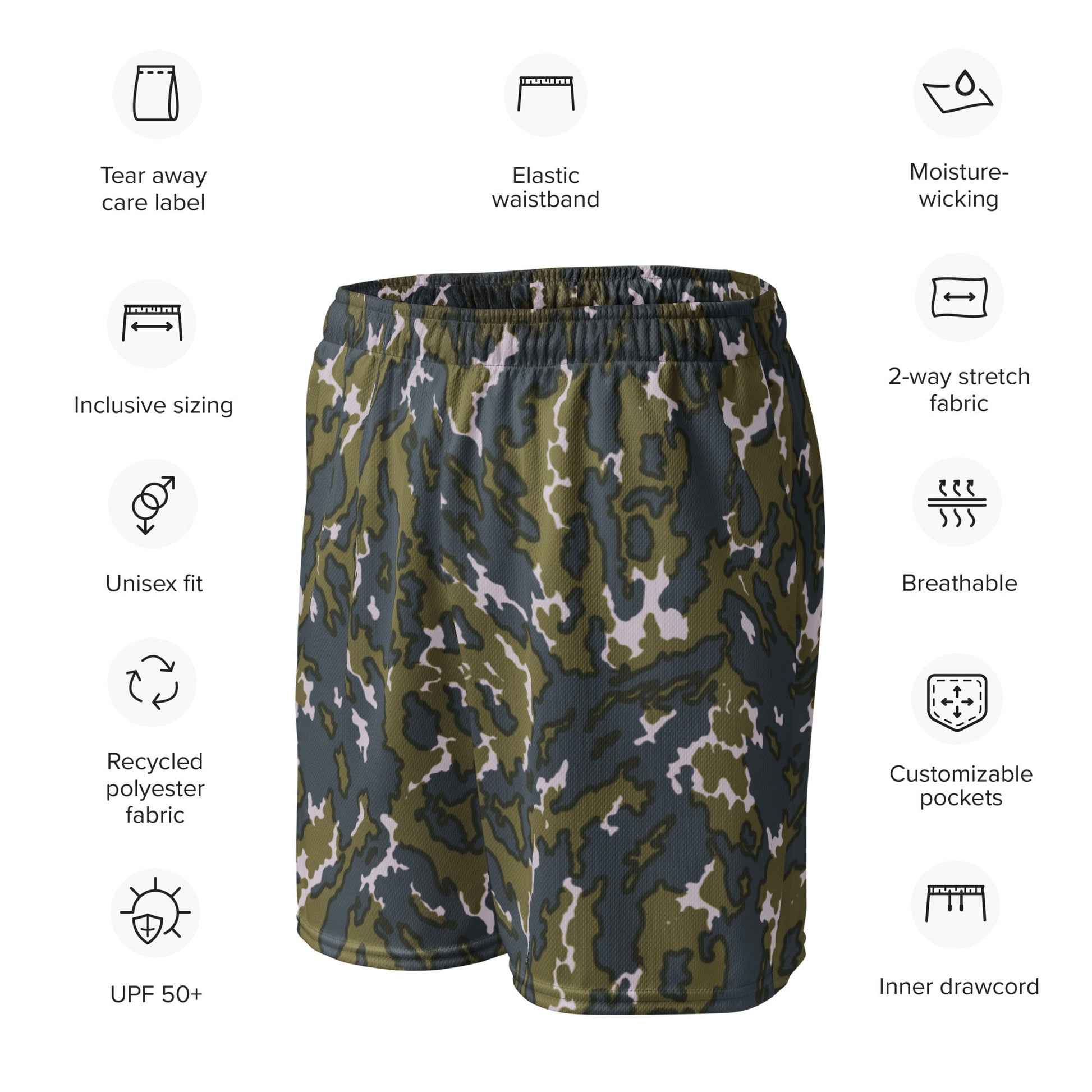 Russian Barvikha Tundra CAMO Unisex mesh shorts - Mesh Shorts