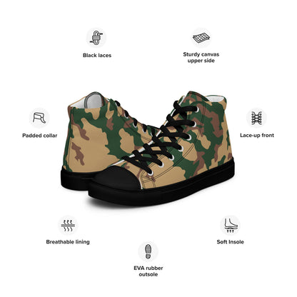 Russian Barvikha VSR Dubok Desert CAMO Men’s high top canvas shoes - Mens High Top Canvas Shoes