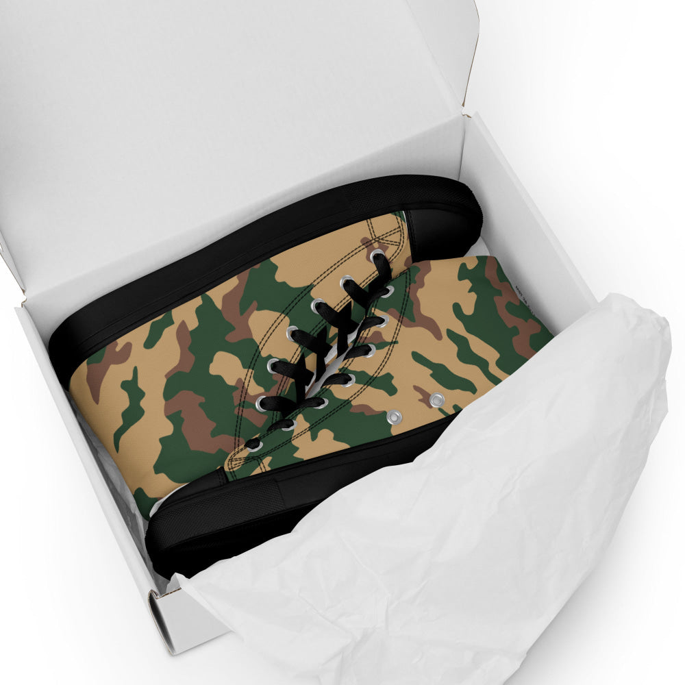 Russian Barvikha VSR Dubok Desert CAMO Men’s high top canvas shoes - Mens High Top Canvas Shoes