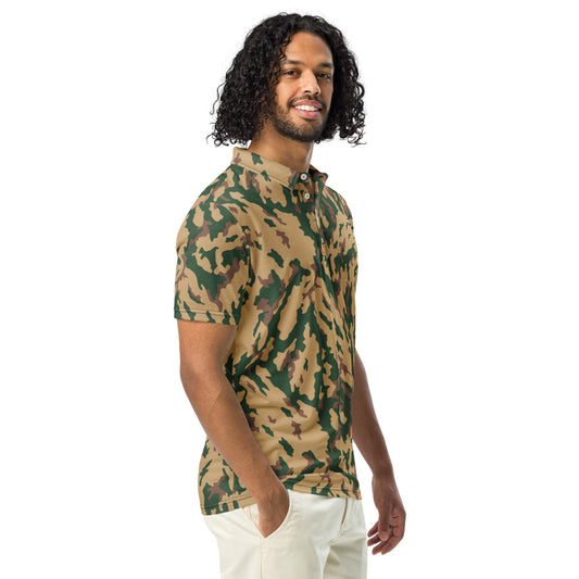 Russian Barvikha VSR Dubok Desert CAMO Men’s slim fit polo - XS - Mens Slim Fit Polo