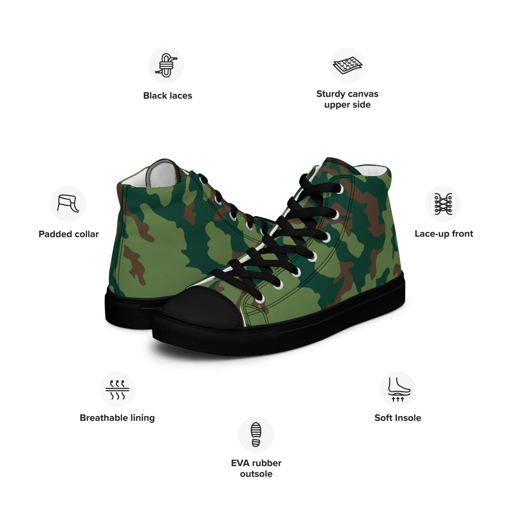 Russian Barvikha VSR Dubok Marine CAMO Men’s high top canvas shoes - Mens High Top Canvas Shoes