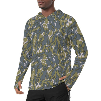 Russian Barvikha VSR Dubok CAMO Men’s Sunscreen Sports Hoodie With Thumb Holes - Mens