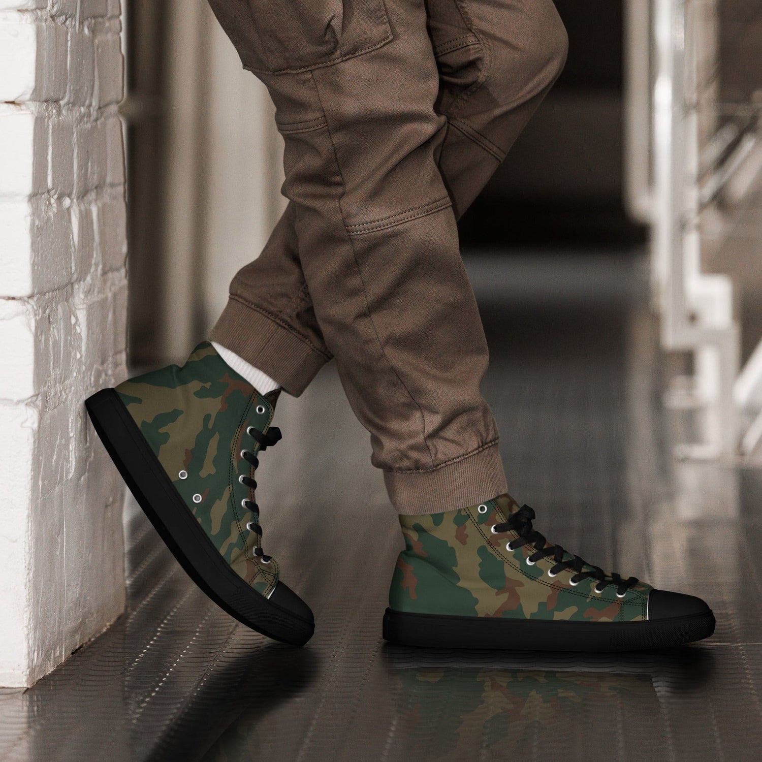 Russian Barvikha VSR Dubok Mountain CAMO Mens high top canvas shoes - 5 - High Top Canvas Shoes