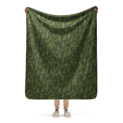 Russian Barvikha VSR Dubok Woodland CAMO Sherpa blanket - 50″×60″ - Blanket