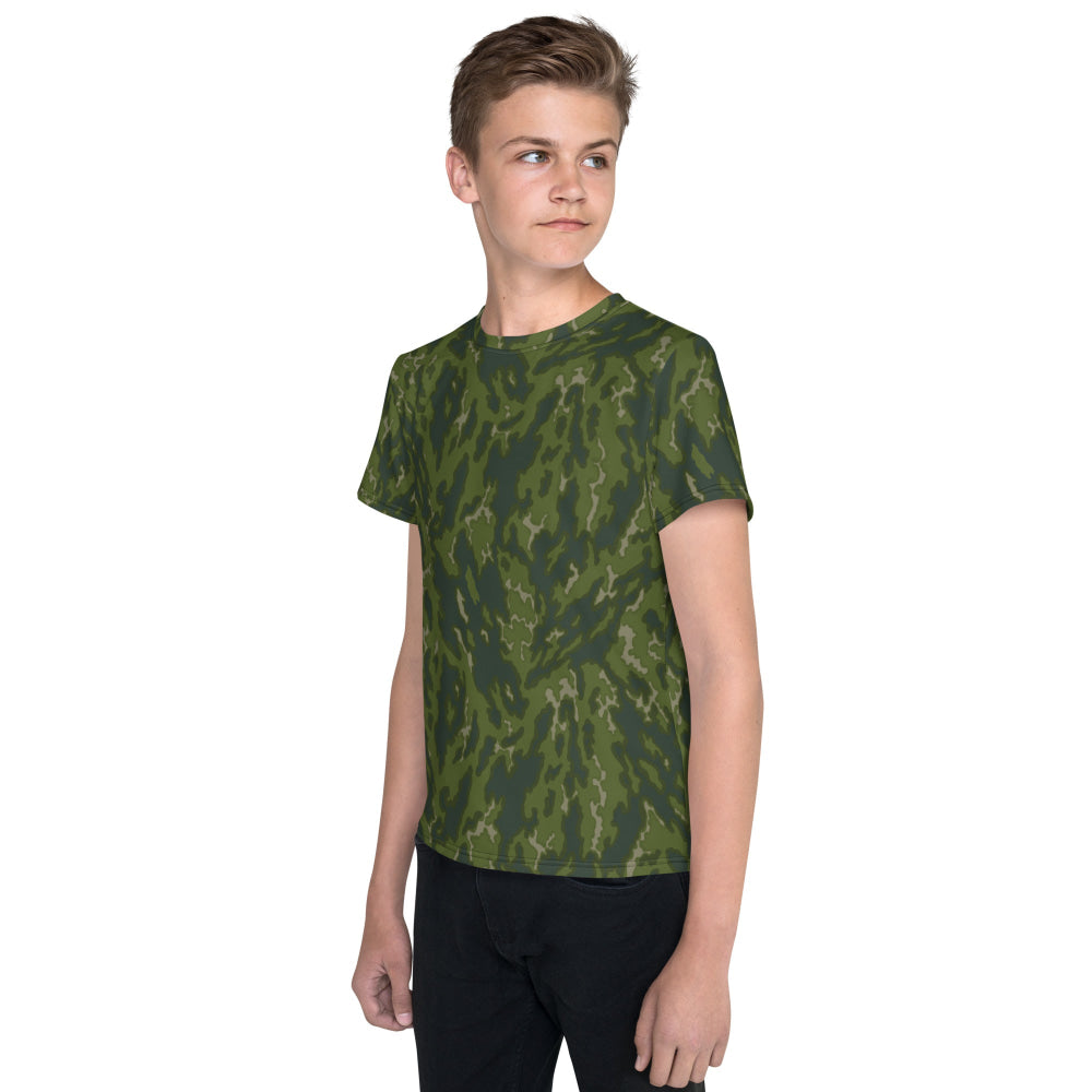 Russian Barvikha VSR Dubok Woodland CAMO Youth crew neck t-shirt - Crew Neck T-shirt