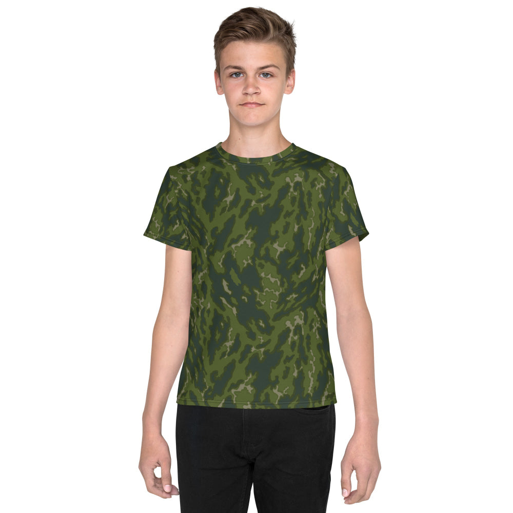 Russian Barvikha VSR Dubok Woodland CAMO Youth crew neck t-shirt - 8 - Crew Neck T-shirt