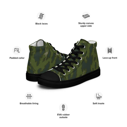 Russian Barvikha Woodland CAMO Mens high top canvas shoes - High Top Canvas Shoes