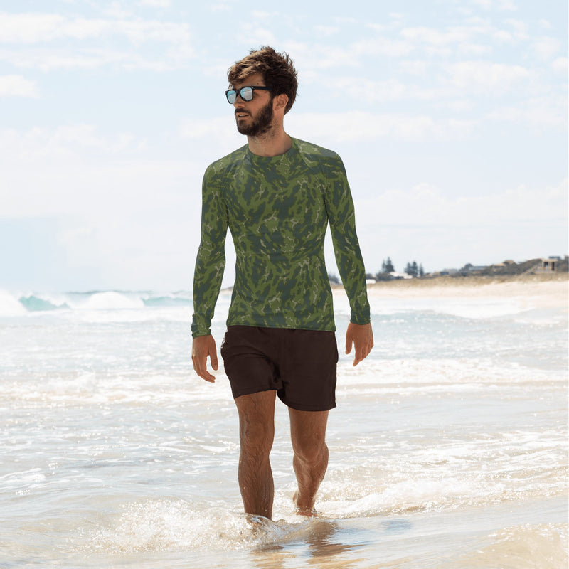 Barvikha Woodland Russian CAMO Mens Long-Sleeve Rash Guard - XS