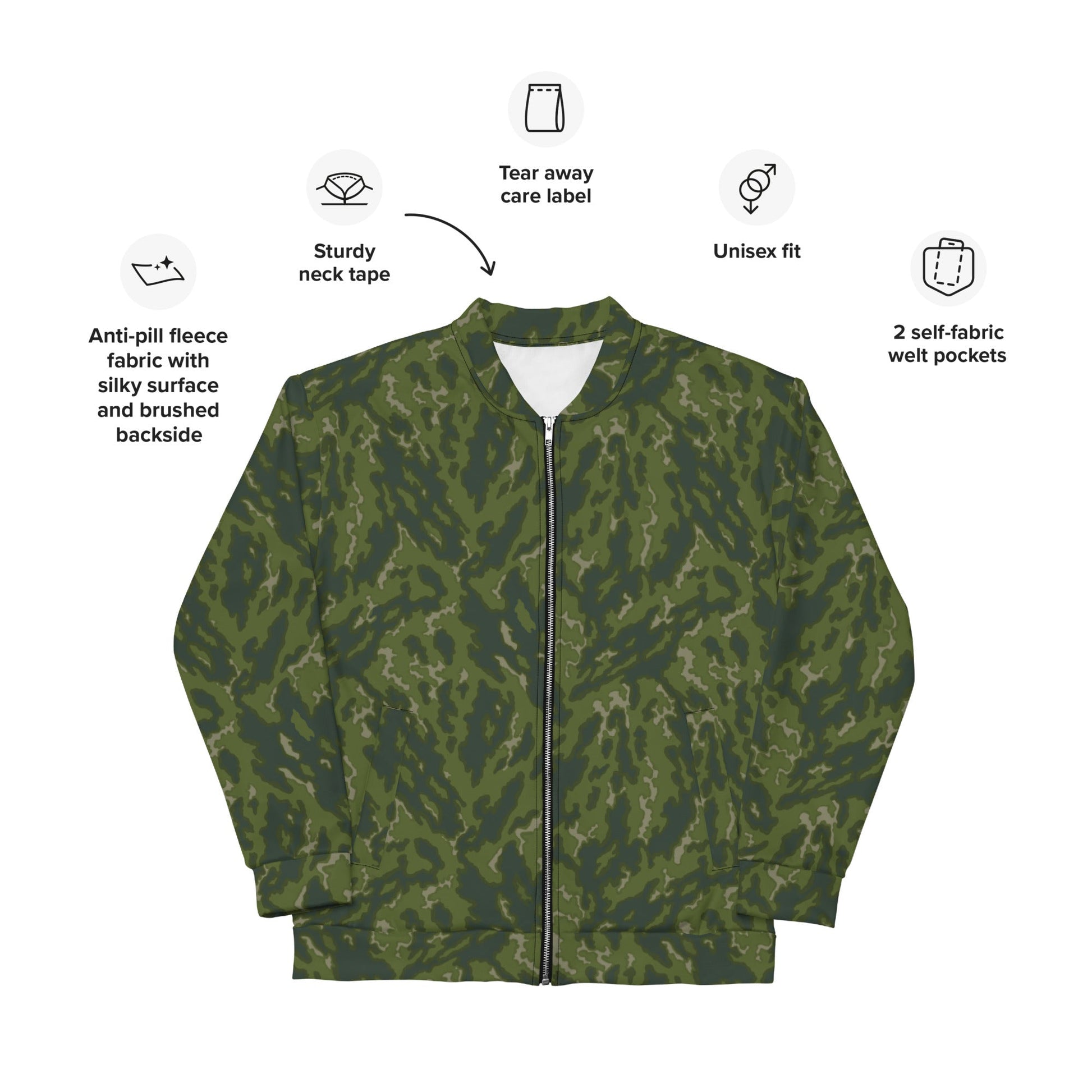 Russian Barvikha Woodland CAMO Unisex Bomber Jacket - Jackets
