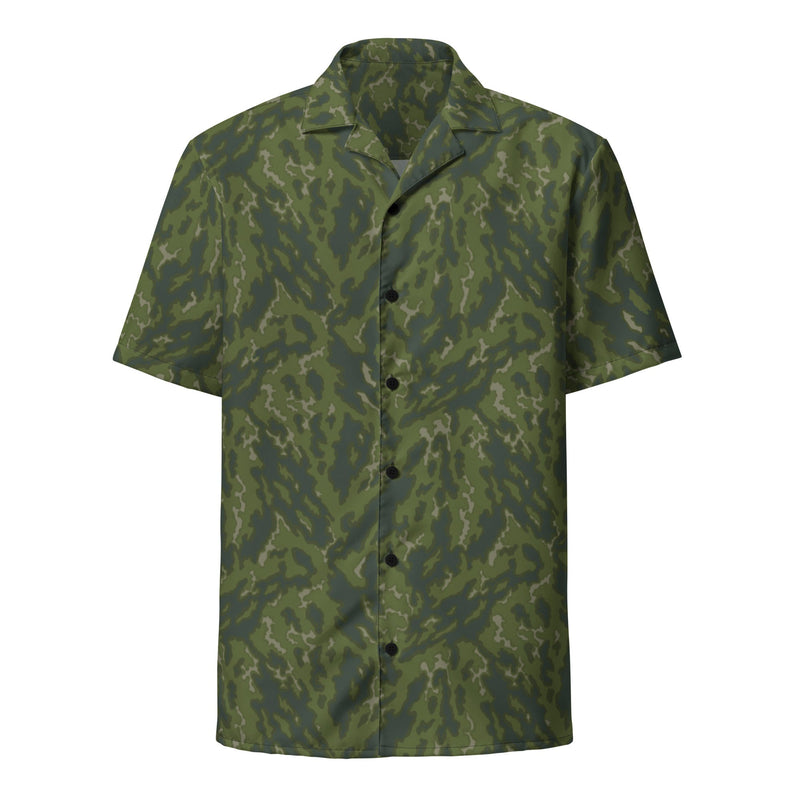 Barvikha Woodland Russian CAMO Unisex Short-Sleeve Button Shirt - Button-Up