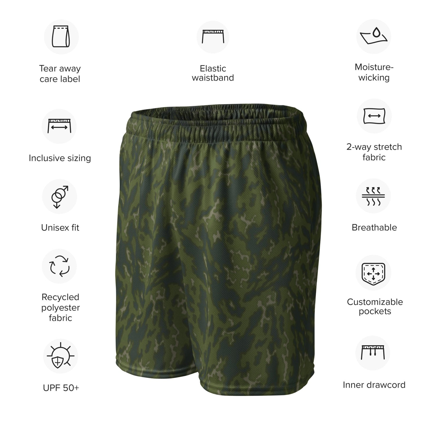 Russian Barvikha Woodland CAMO Unisex mesh shorts - Mesh Shorts
