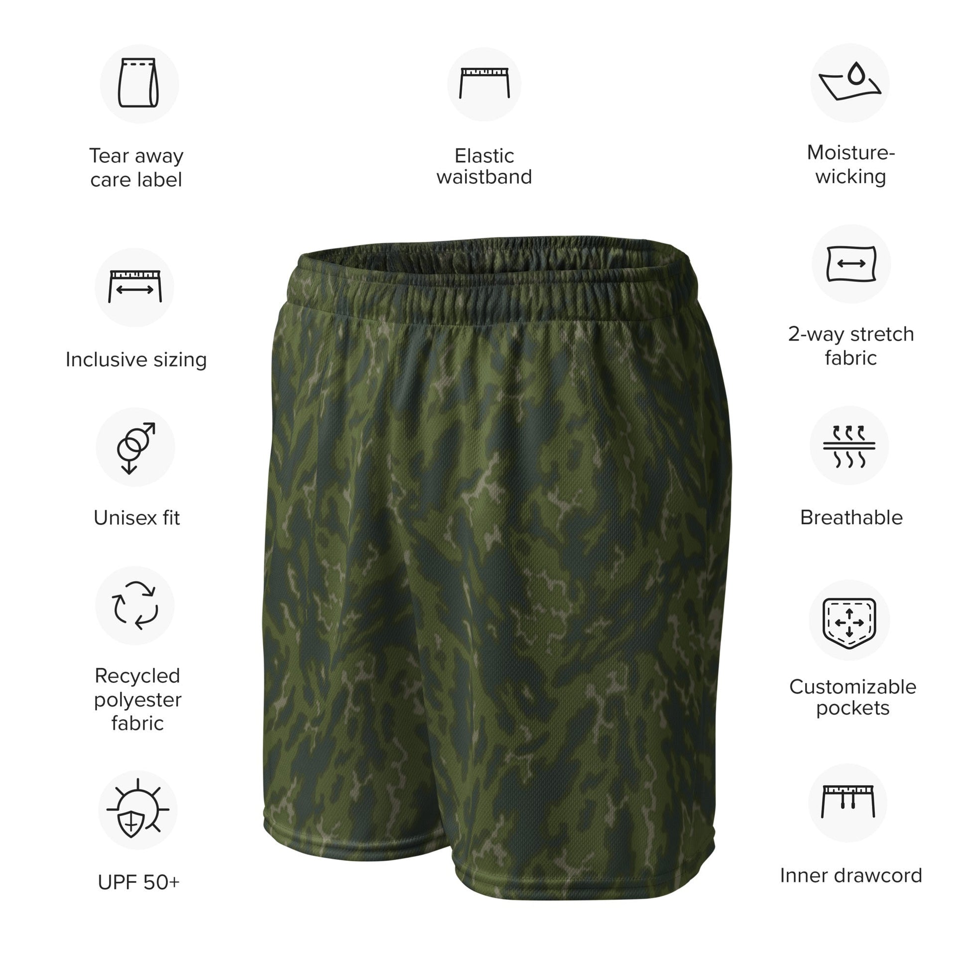 Russian Barvikha Woodland CAMO Unisex mesh shorts - Mesh Shorts