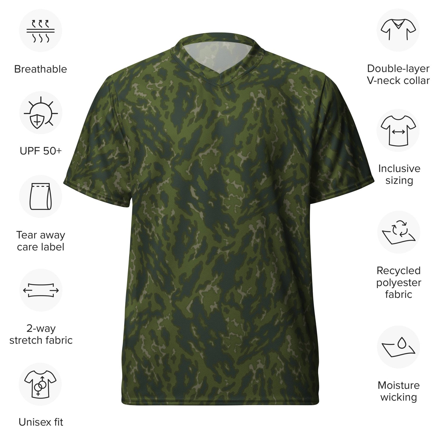Russian Barvikha Woodland CAMO unisex sports jersey - Sports Jerseys