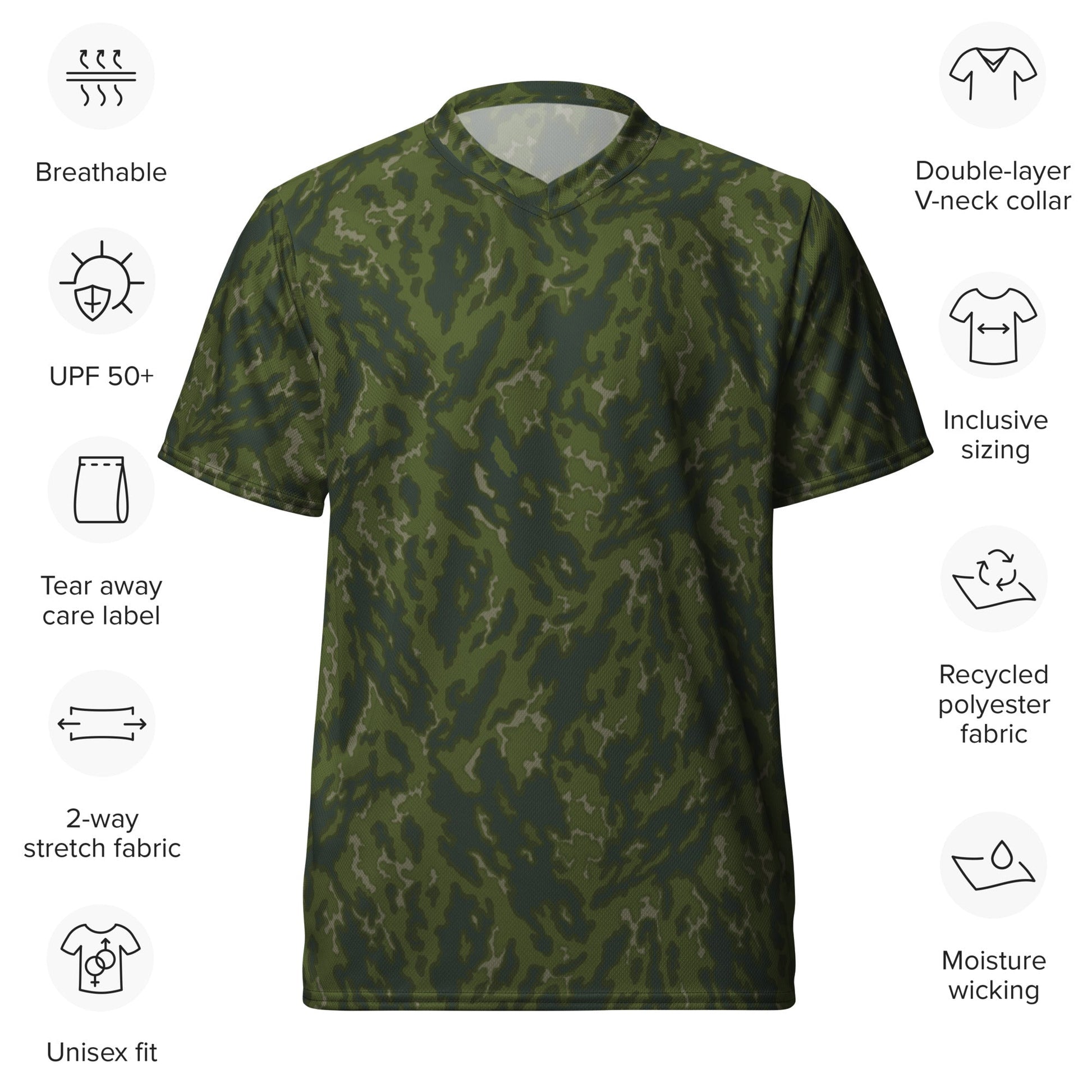 Russian Barvikha Woodland CAMO unisex sports jersey - Sports Jerseys