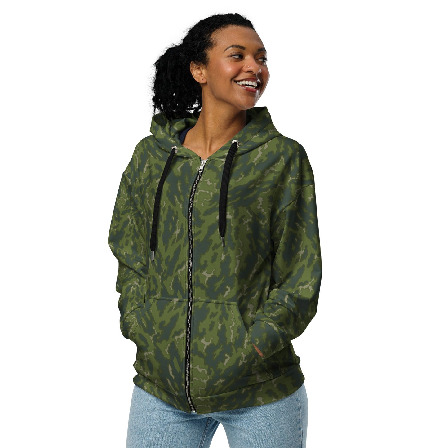 Russian Barvikha Woodland CAMO Unisex zip hoodie - Zip Hoodies