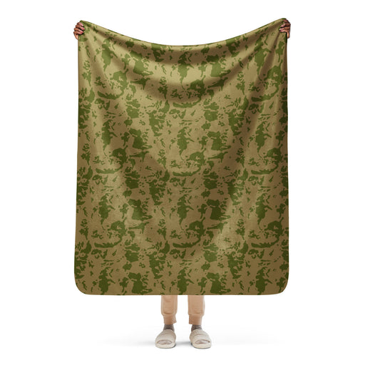 Bicolor Steppe Russian CAMO Sherpa Blanket - 50″×60″