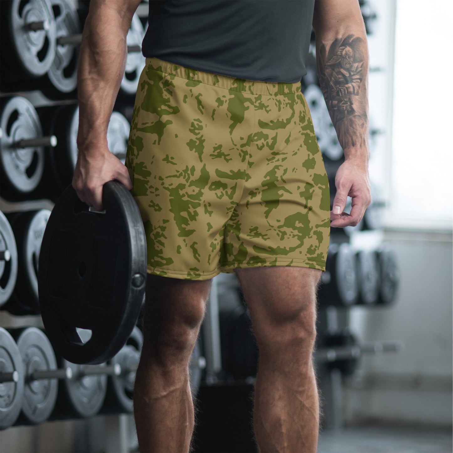 Russian Bicolor Granite CAMO Unisex Athletic Long Shorts - 2XS