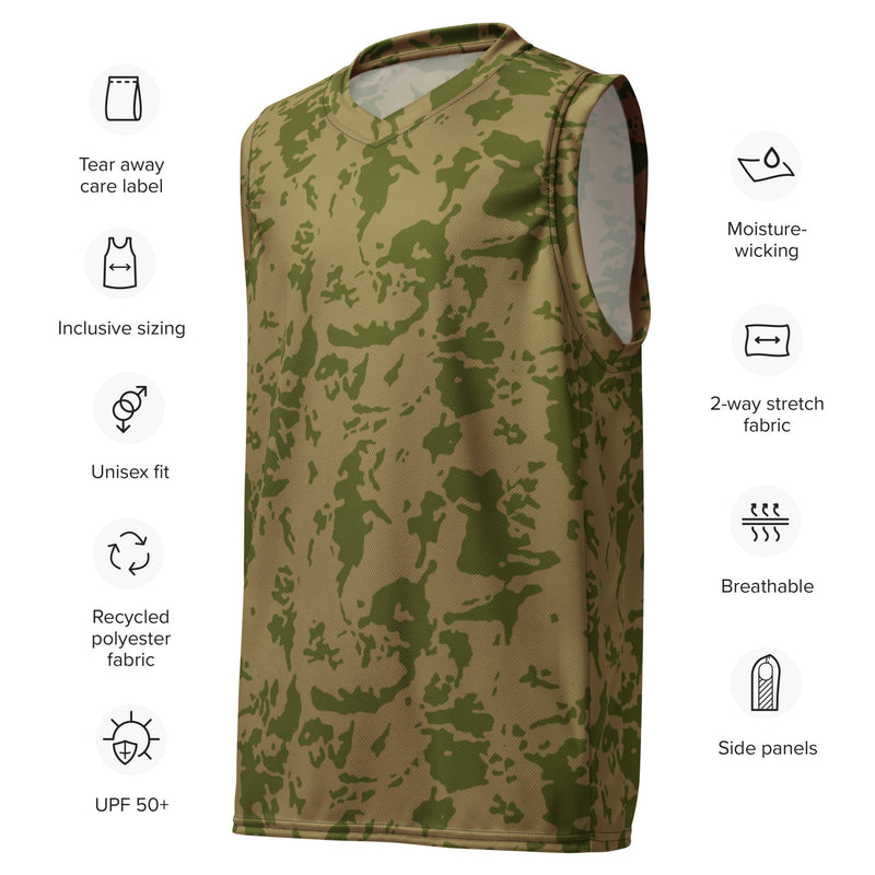 Bicolor Steppe Russian CAMO Unisex Basketball Jersey