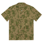 Bicolor Steppe Russian CAMO Unisex Short-Sleeve Button Shirt - 2XS - Button-Up