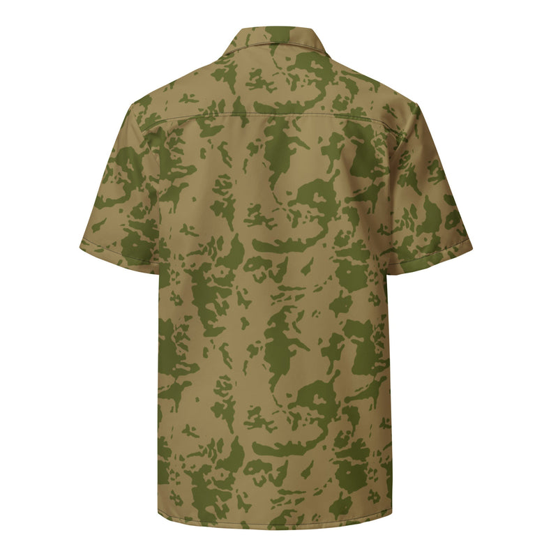 Bicolor Steppe Russian CAMO Unisex Short-Sleeve Button Shirt - Button-Up