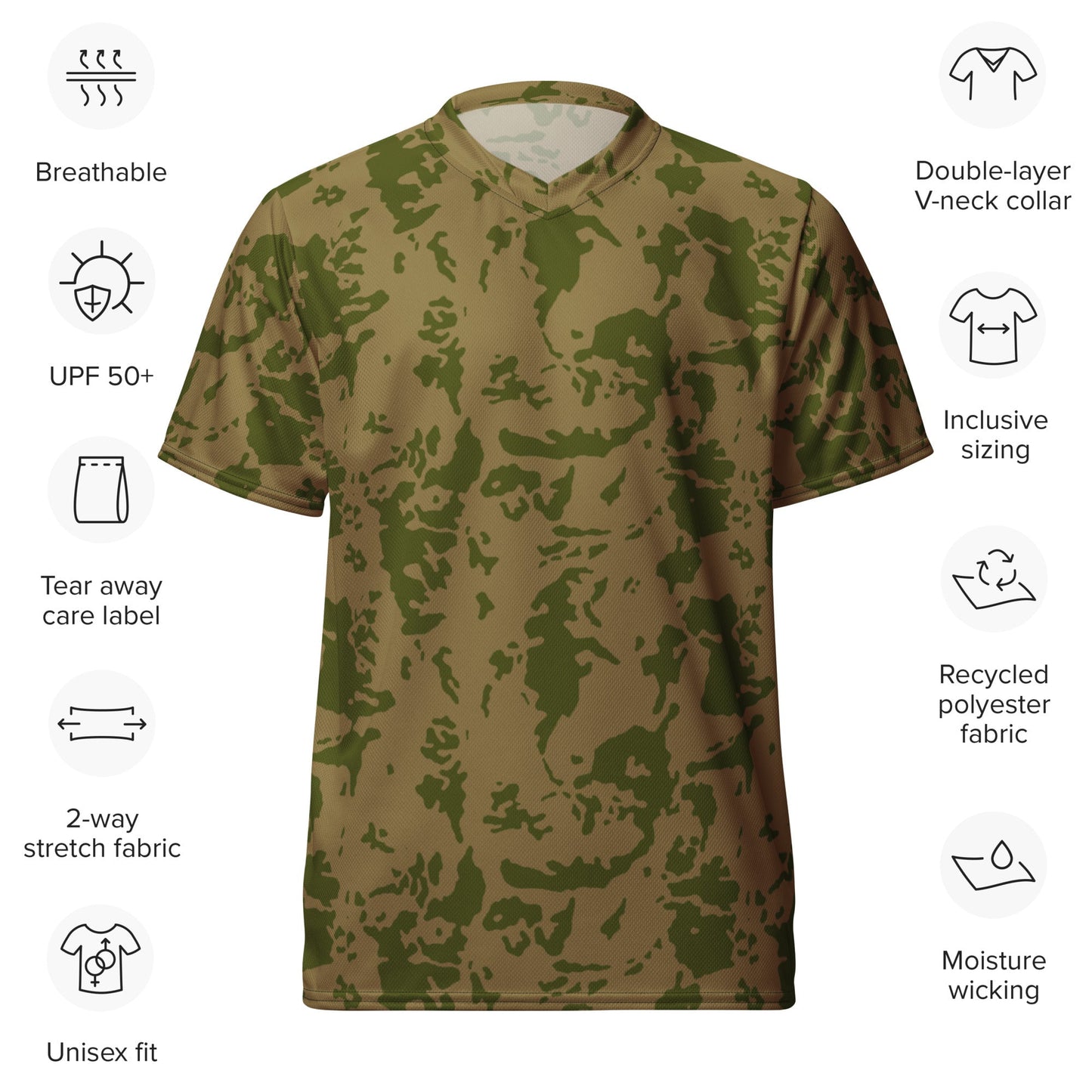 Russian Bicolor Granite CAMO unisex sports jersey - Sports Jerseys