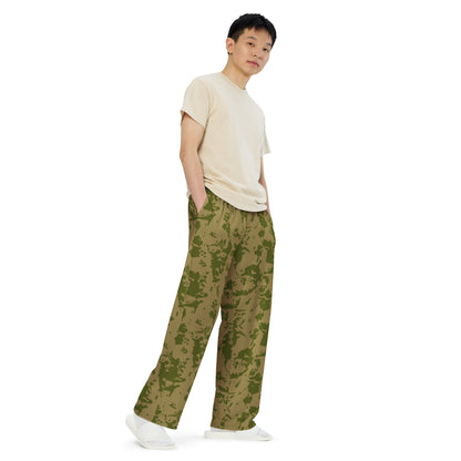 Russian Bicolor Granite CAMO unisex wide-leg pants - Wide-leg Pants