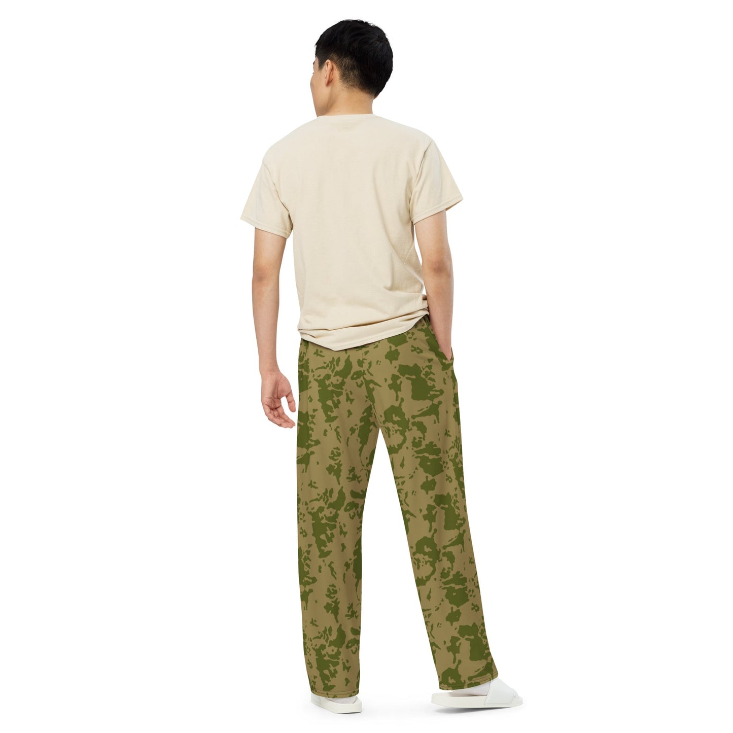 Russian Bicolor Granite CAMO unisex wide-leg pants - Wide-leg Pants