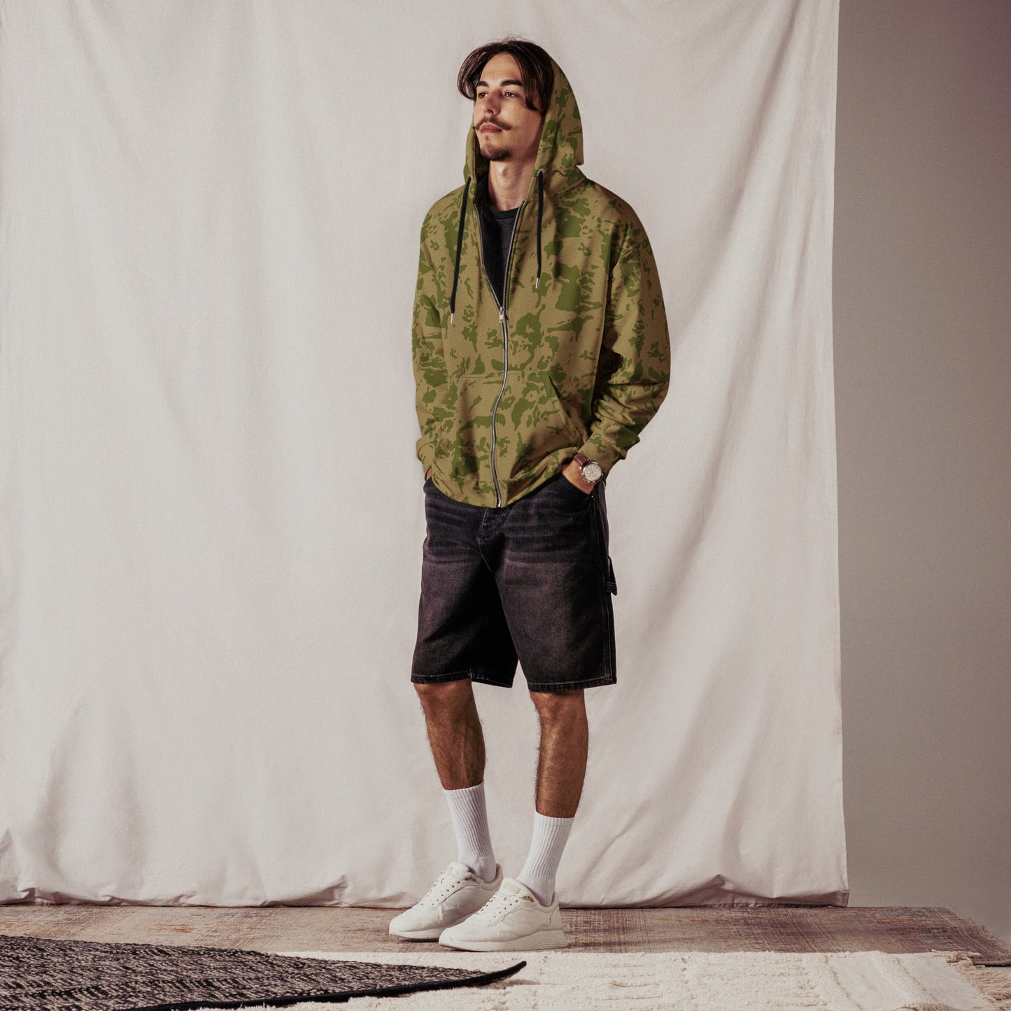 Russian Bicolor Granite CAMO Unisex zip hoodie - Zip Hoodies