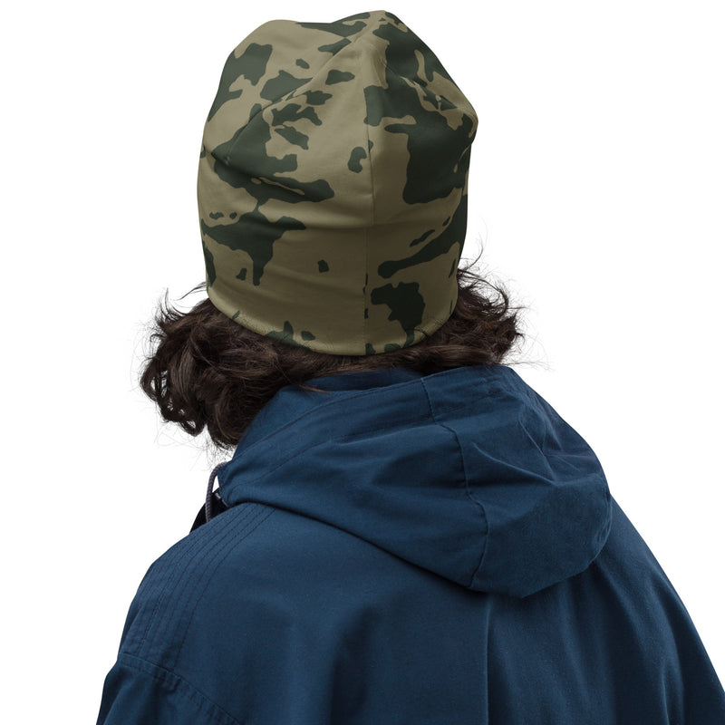 Bicolor Woodland Russian CAMO Beanie - Head