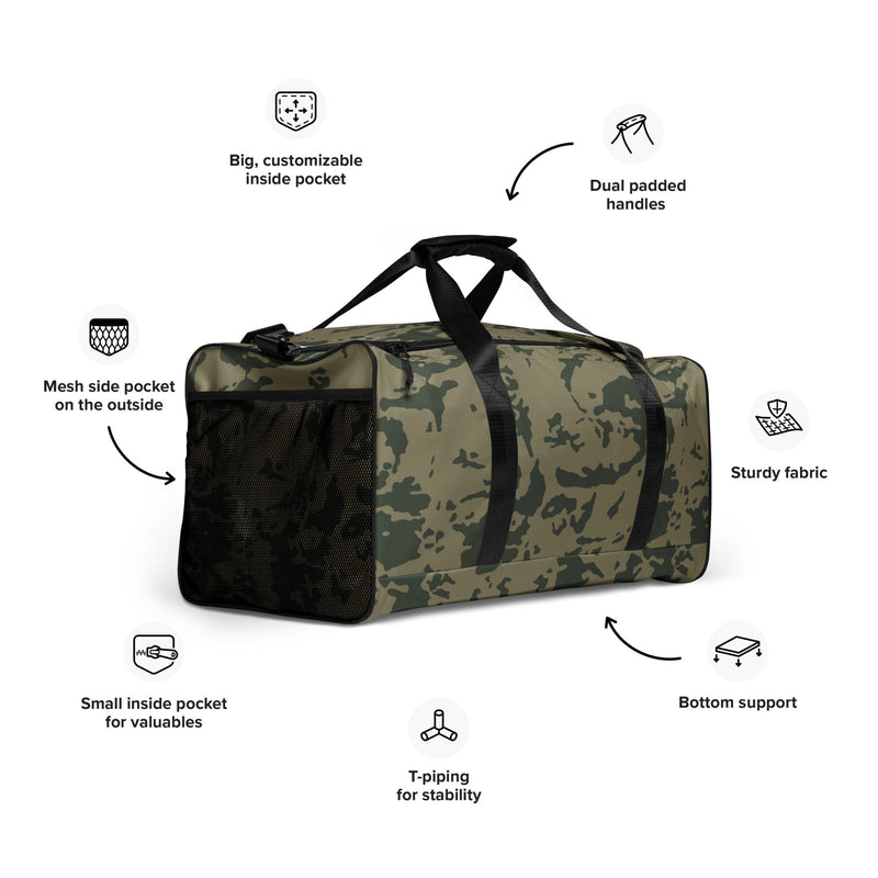 Bicolor Woodland Russian CAMO Duffle Bag