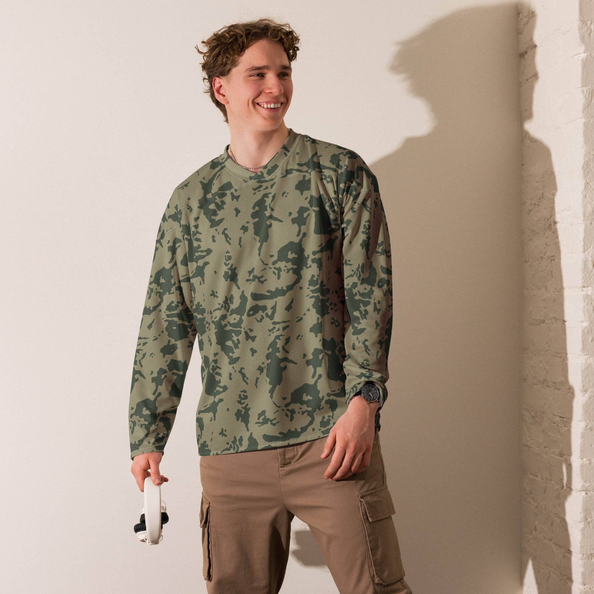 Russian Bicolor Woodland CAMO hockey fan jersey - Hockey Jerseys