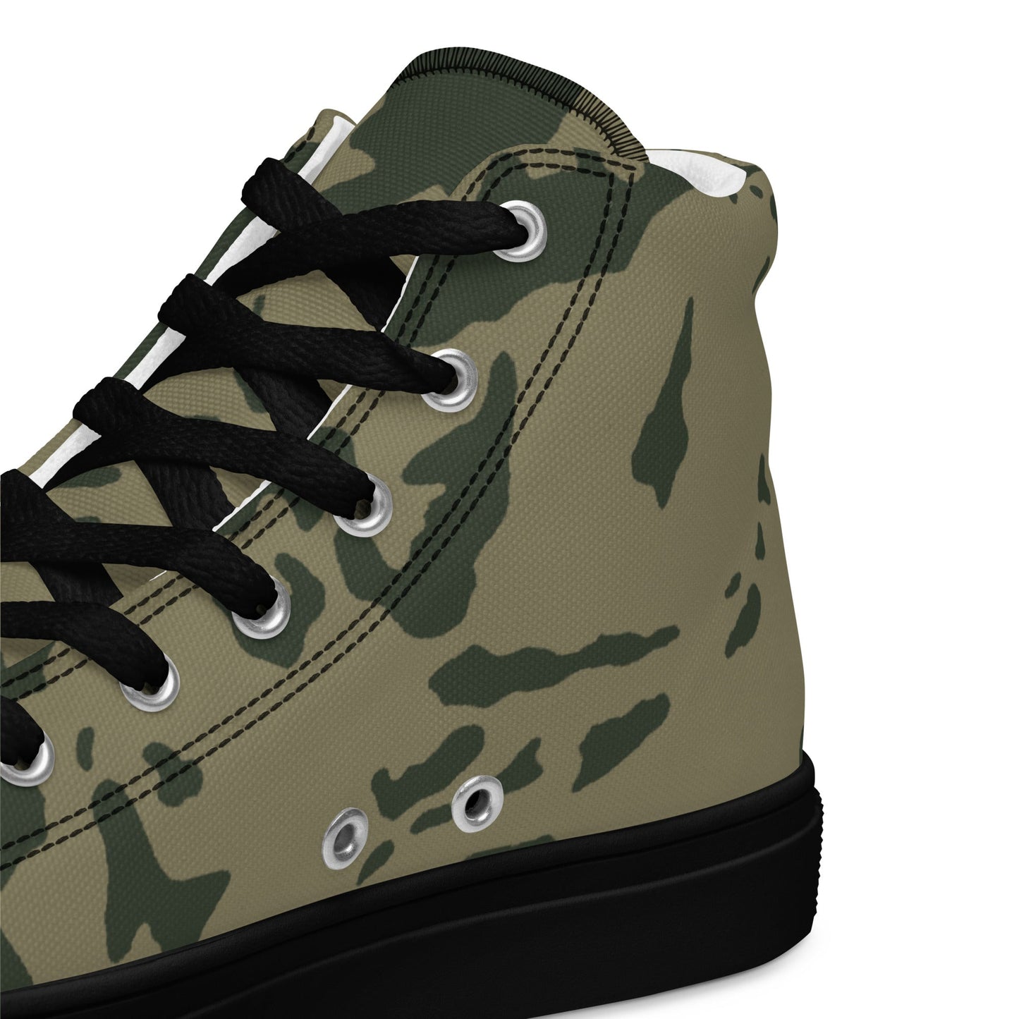 Russian Bicolor Woodland CAMO Mens high top canvas shoes - High Top Canvas Shoes