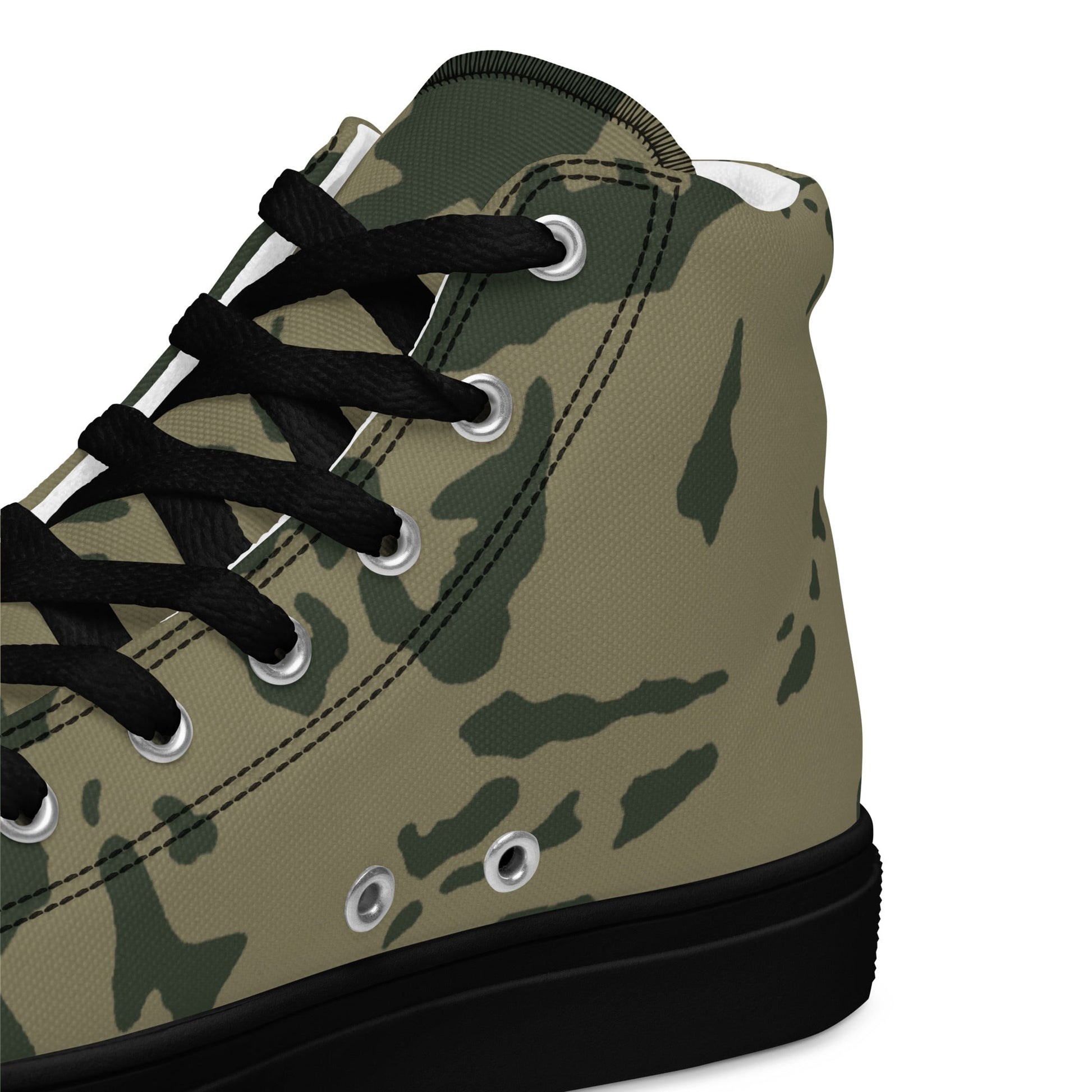 Russian Bicolor Woodland CAMO Mens high top canvas shoes - High Top Canvas Shoes