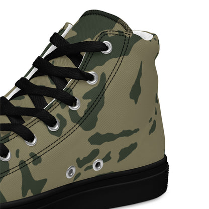 Russian Bicolor Woodland CAMO Mens high top canvas shoes - High Top Canvas Shoes