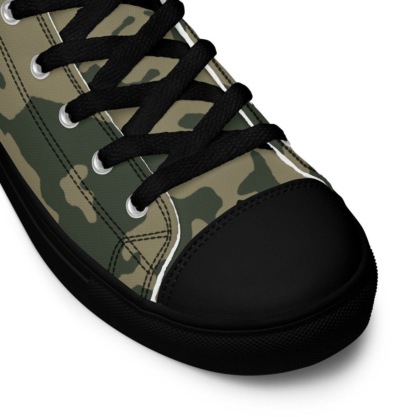 Russian Bicolor Woodland CAMO Mens high top canvas shoes - High Top Canvas Shoes