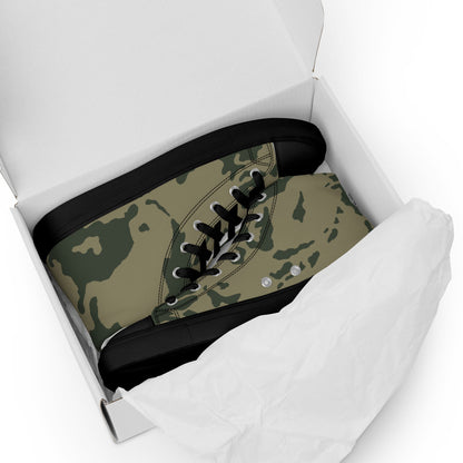 Russian Bicolor Woodland CAMO Mens high top canvas shoes - High Top Canvas Shoes
