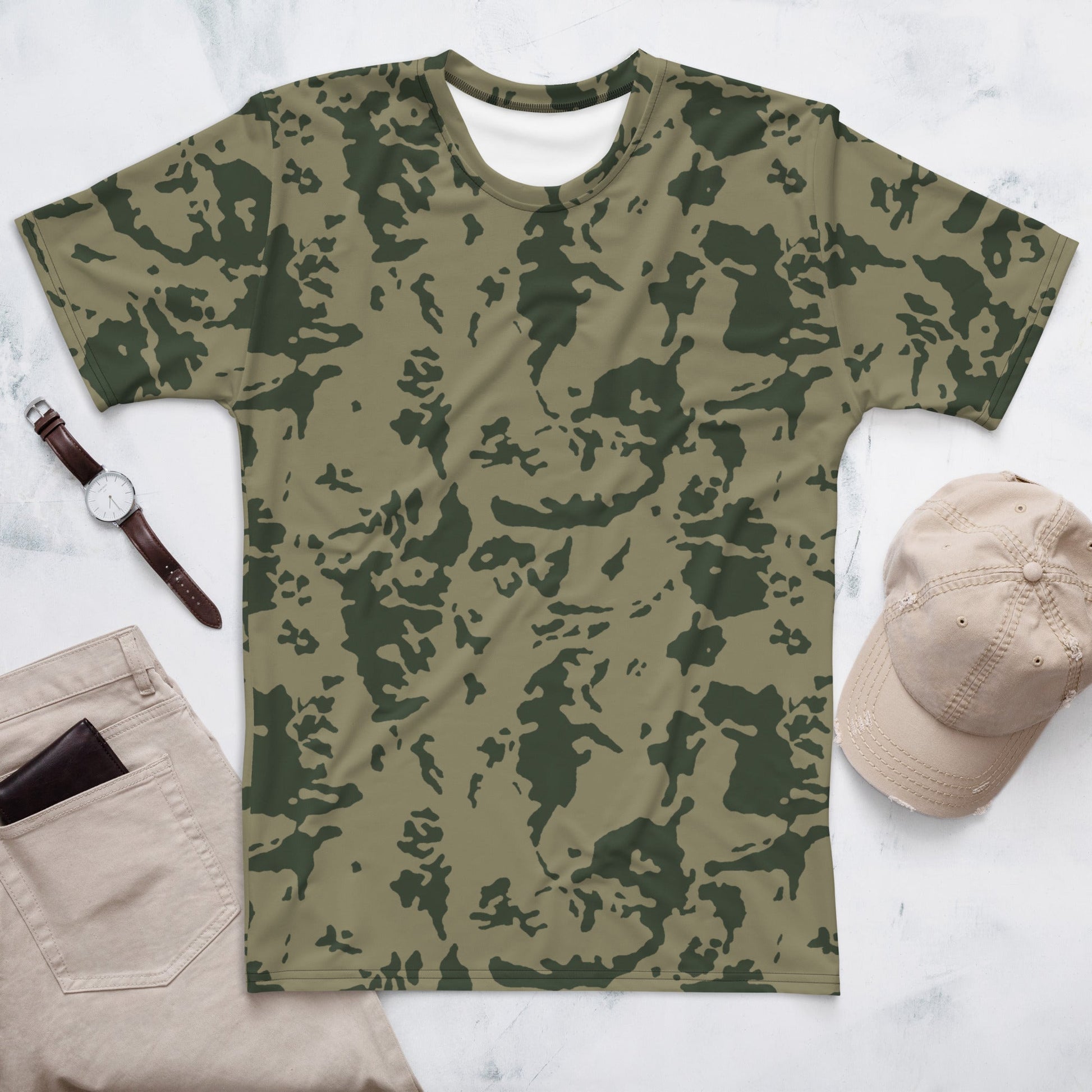 Russian Bicolor Woodland CAMO Mens T-shirt - XS - T-Shirts