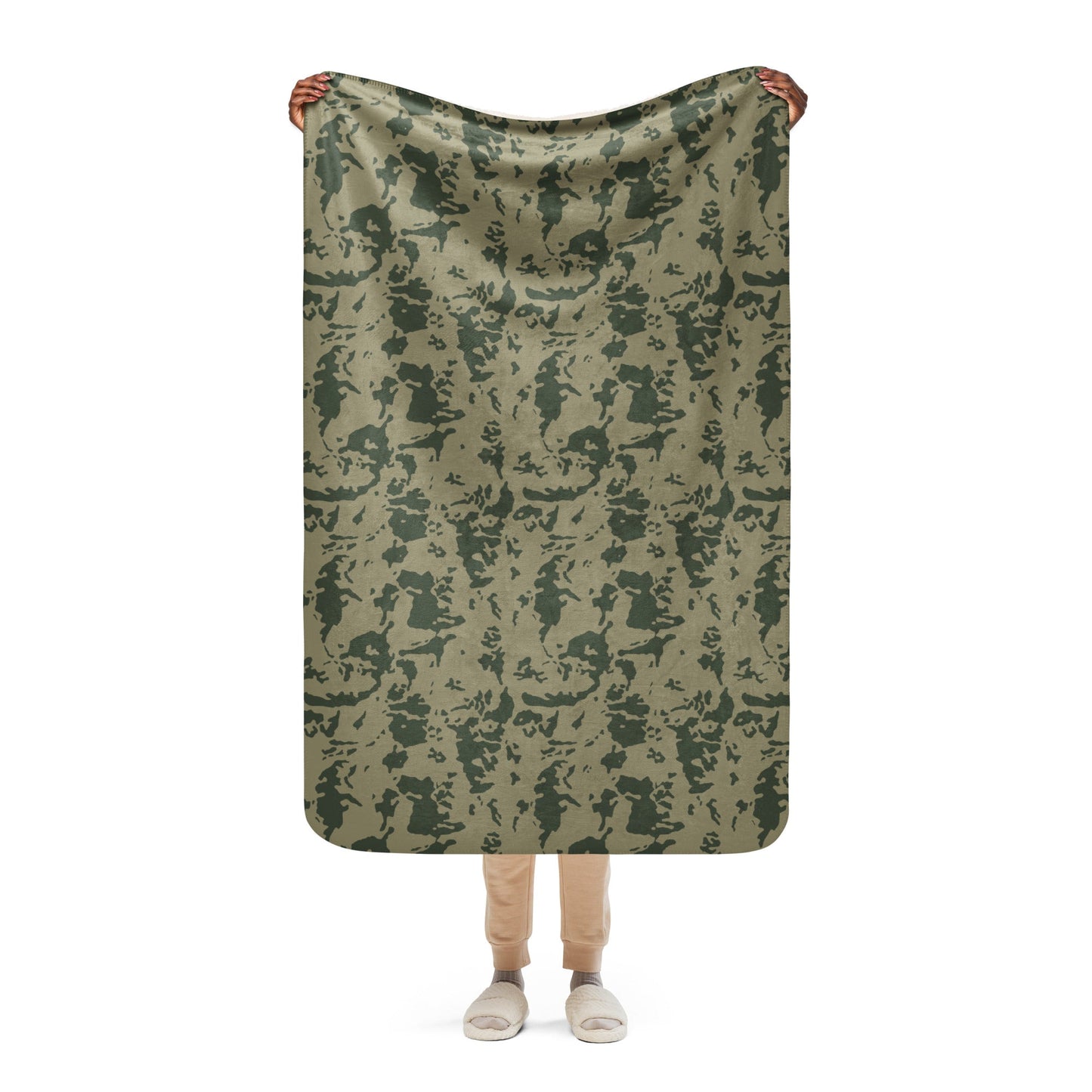 Russian Bicolor Woodland CAMO Sherpa blanket - 37″×57″ - Blanket